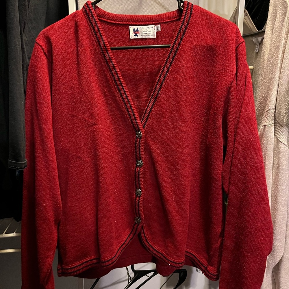 Horace Small Red Cardigan Top